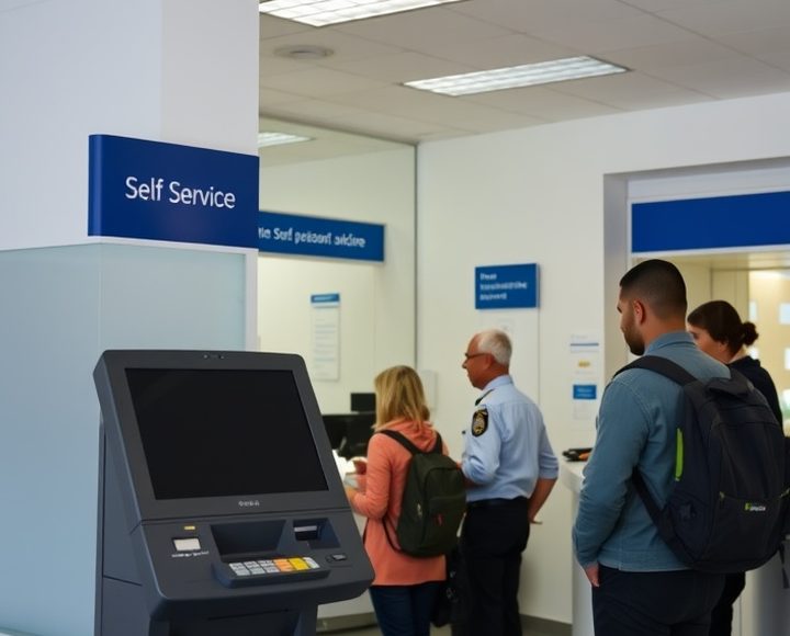 Antes — Terminal fuera de servicio en horario de alta demanda: la espera se traslada a la caja.